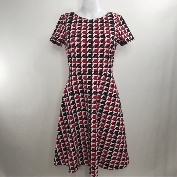 Talbots Dresses & Skirts - Talbots Houndstooth Print Short Sleeve Dress Small